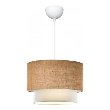 Luster na lanku AYD 1xE27/15W/230V béžová/biela+