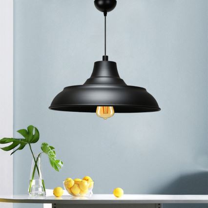 Luster na lanku AYD 1xE27/40W/230V čierna
