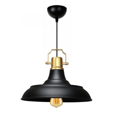 Luster na lanku AYD 1xE27/40W/230V čierna/zlatá