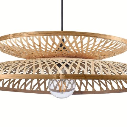 Luster na lanku BALI 1xE27/20W/230V pr. 60 cm bambus
