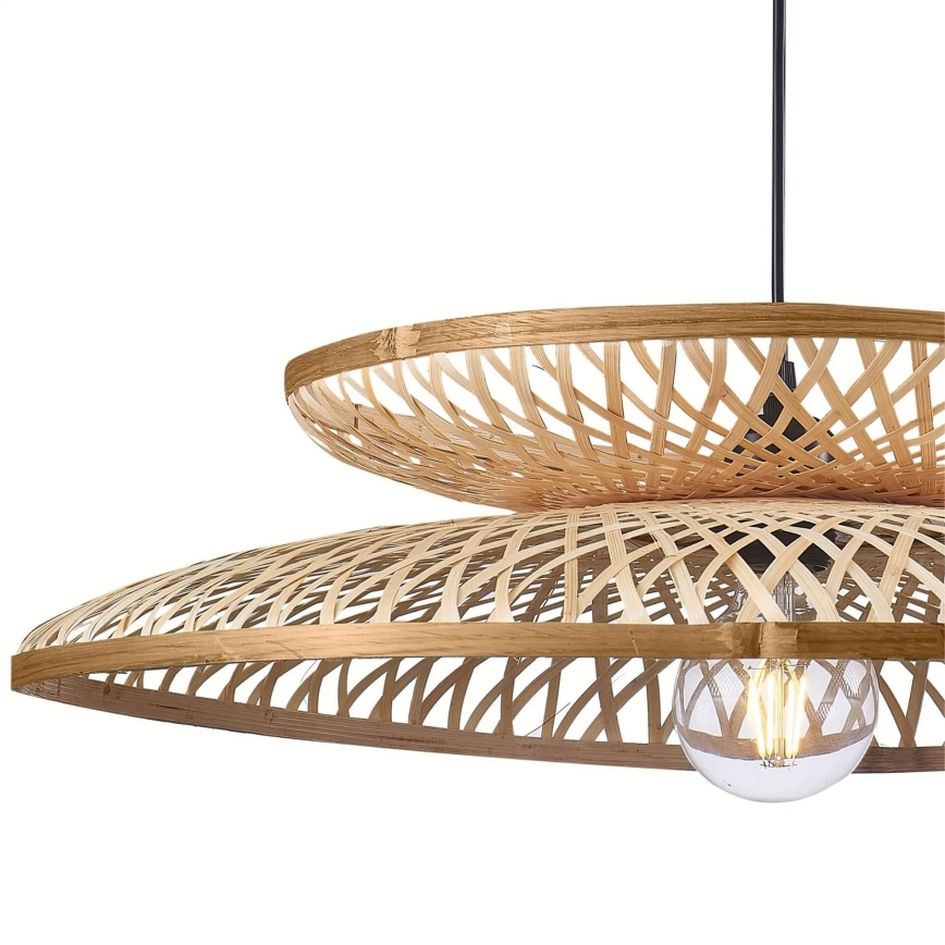 Luster na lanku BALI 1xE27/20W/230V pr. 60 cm bambus