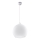 Luster na lanku BALL 1xE27/15W/230V pr. 30 cm biela/lesklý chróm