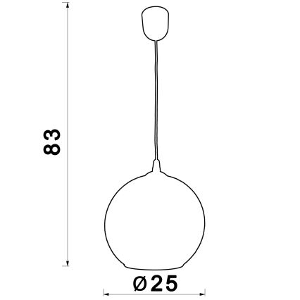 Luster na lanku BALL 1xE27/60W/230V pr. 25 cm béžová