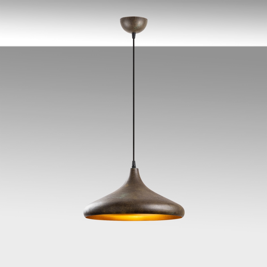 Luster na lanku BAREK 1xE27/40W/230V šedá