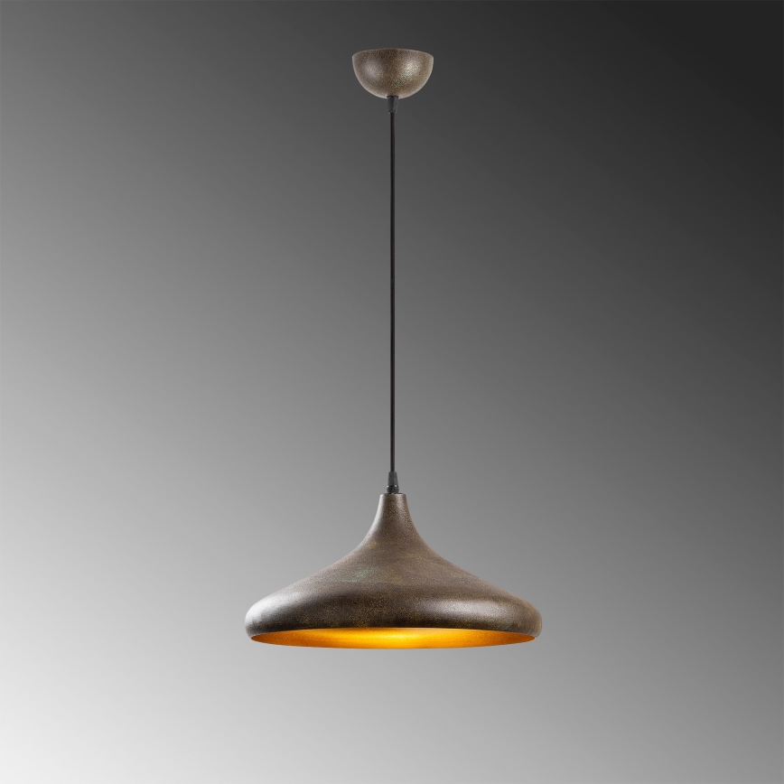 Luster na lanku BAREK 1xE27/40W/230V šedá