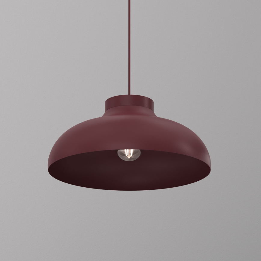Luster na lanku BASCA 1xE27/15W/230V bordový