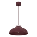 Luster na lanku BASCA 1xE27/15W/230V bordový/krémový