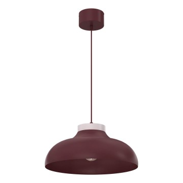 Luster na lanku BASCA 1xE27/15W/230V bordový/krémový