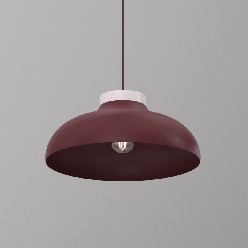 Luster na lanku BASCA 1xE27/15W/230V bordový/krémový