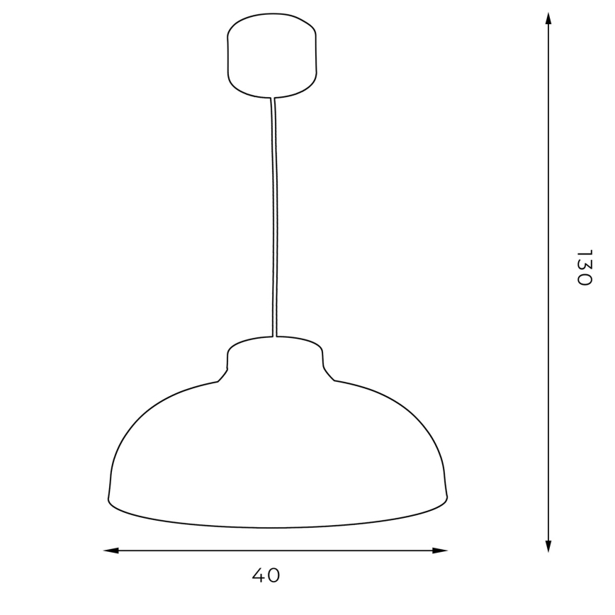 Luster na lanku BASCA 1xE27/60W/230V čierna/zlatá