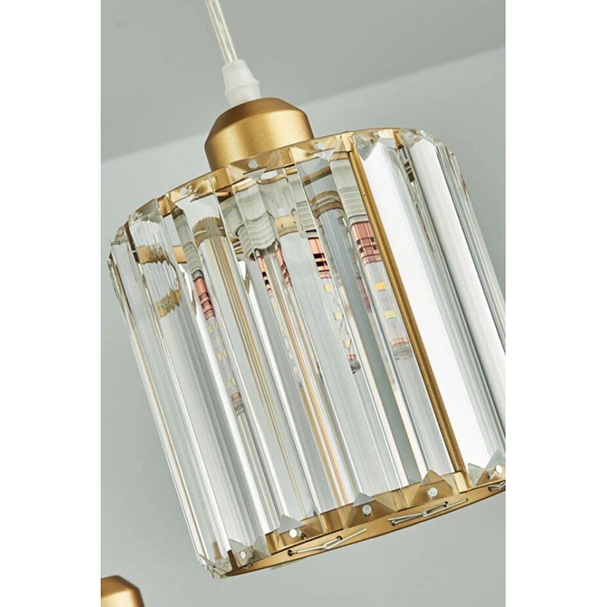 Luster na lanku BELLA 3xE27/40W/230V zlatý