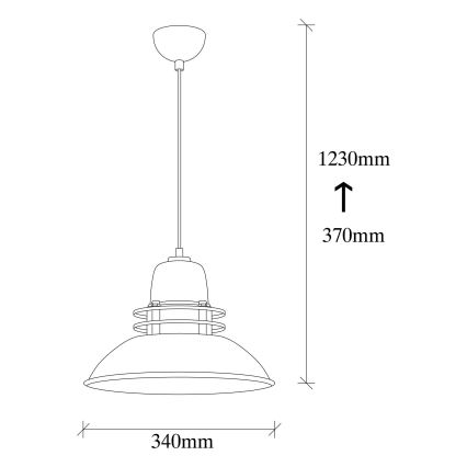 Luster na lanku BERCESTE 1xE27/40W/230V