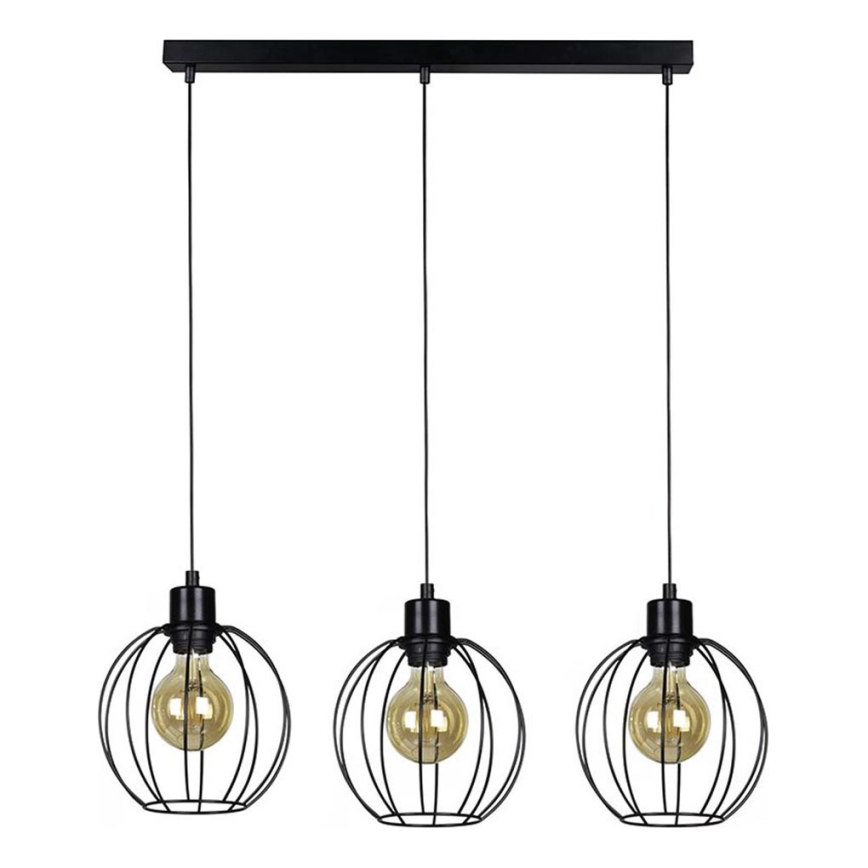 Luster na lanku BERIS 3xE27/60W/230V dub