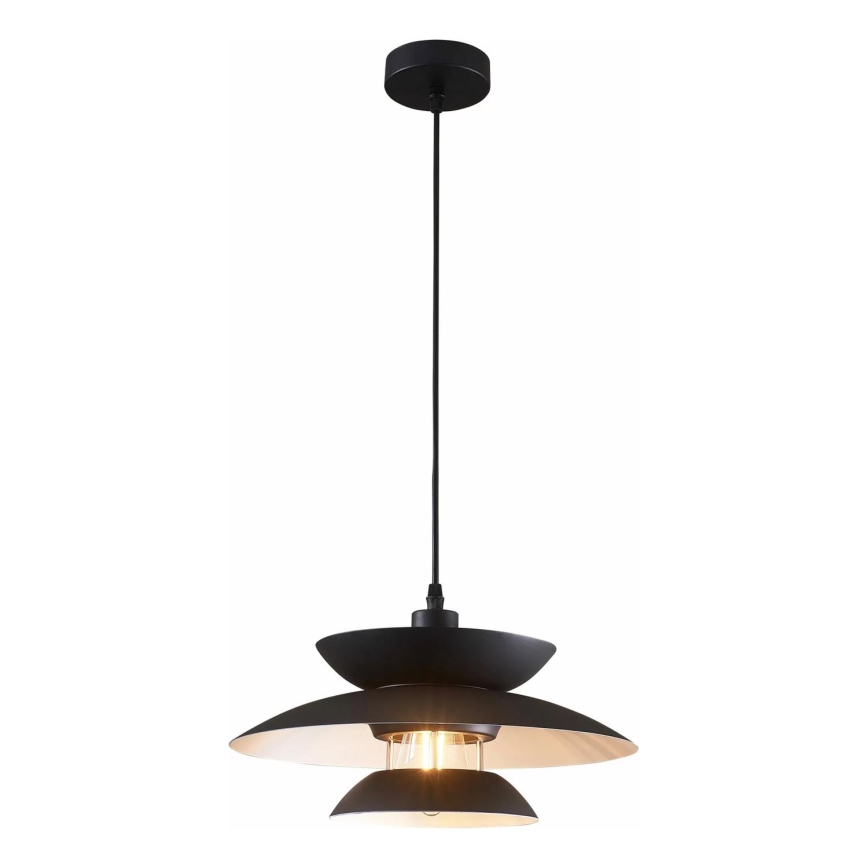 Luster na lanku BERIT 1xE27/20W/230V čierna
