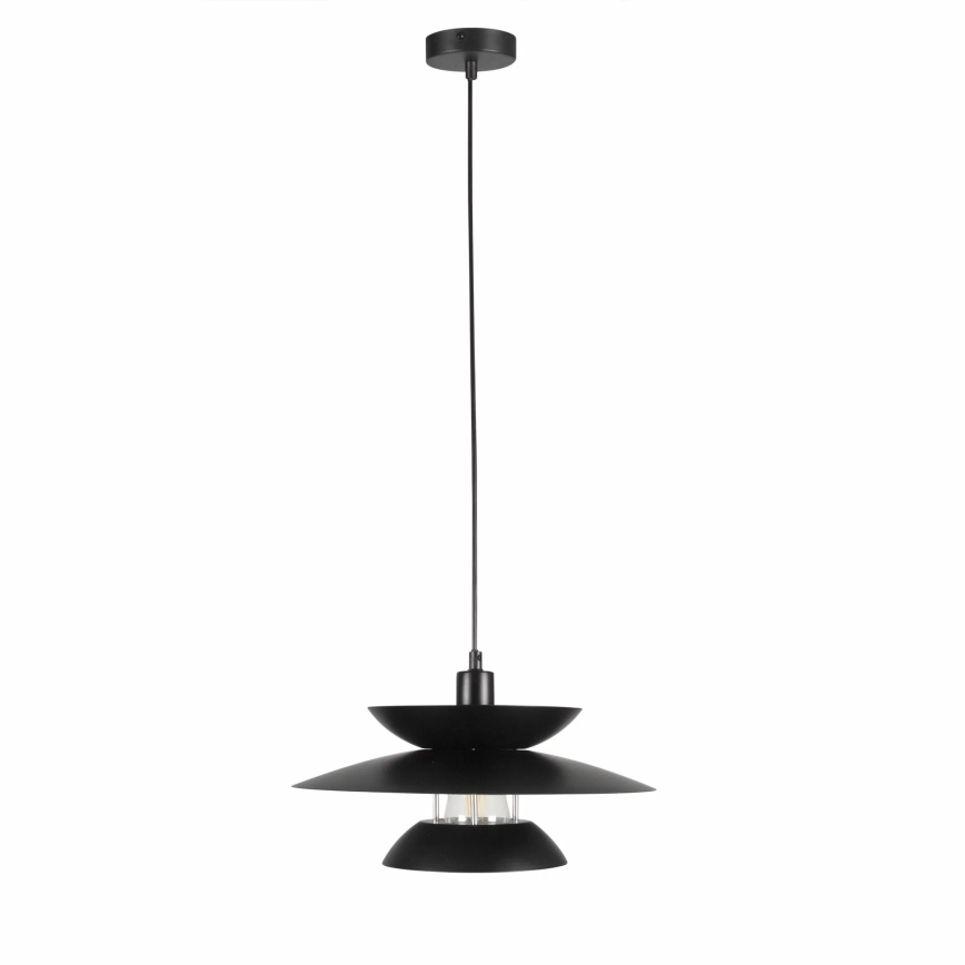 Luster na lanku BERIT 1xE27/20W/230V čierna