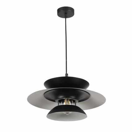 Luster na lanku BERIT 1xE27/20W/230V čierna