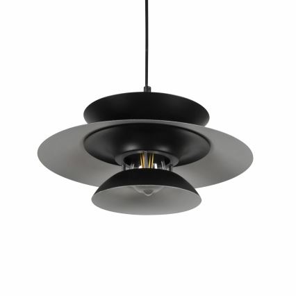Luster na lanku BERIT 1xE27/20W/230V čierna