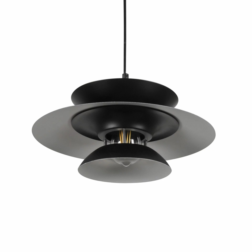 Luster na lanku BERIT 1xE27/20W/230V čierna