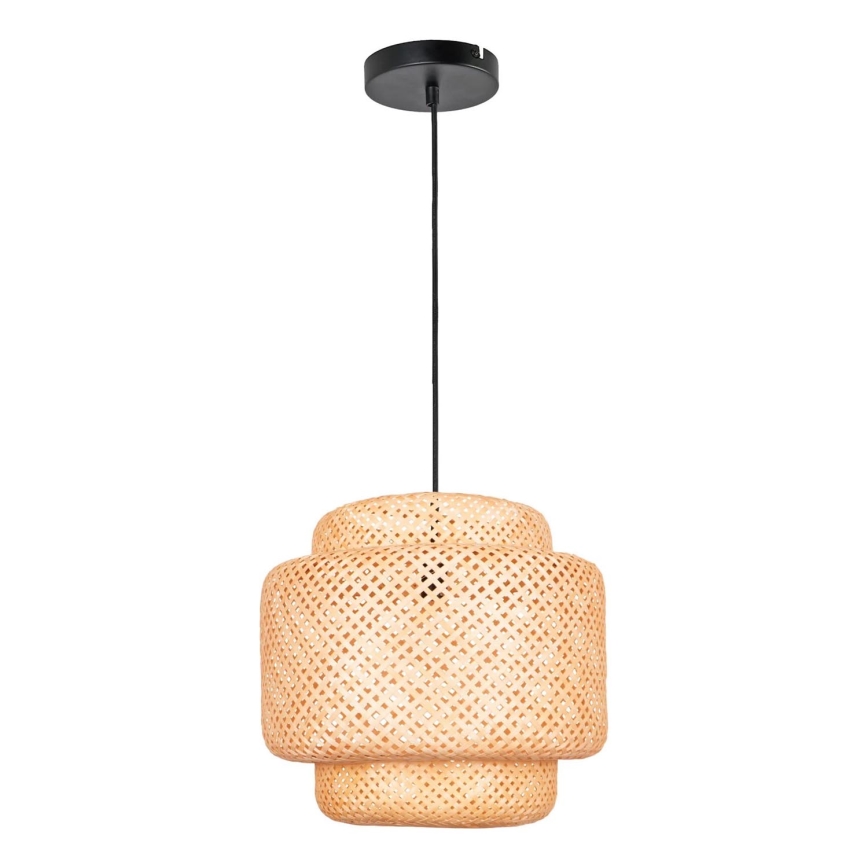 Luster na lanku BERTA 1xE27/20W/230V pr. 50 cm bambus