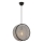 Luster na lanku BIG DRUM 1xE27/60W/230V sivá/čierna