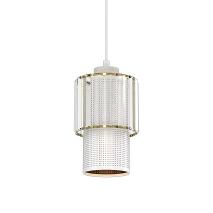 Luster na lanku BLANCO 1xE27/60W/230V biela