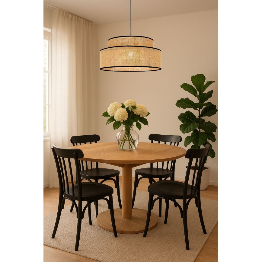 Luster na lanku BOHO 1xE27/60W/230V béžová