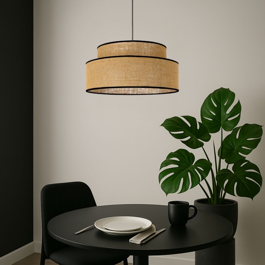 Luster na lanku BOHO 1xE27/60W/230V béžová