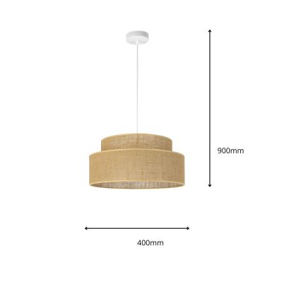 Luster na lanku BOHO 1xE27/60W/230V béžová