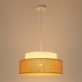 Luster na lanku BOHO 1xE27/60W/230V biela/béžová