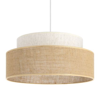 Luster na lanku BOHO 1xE27/60W/230V krémová/béžová