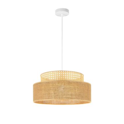 Luster na lanku BOHO 1xE27/60W/230V pr. 40 cm ratan