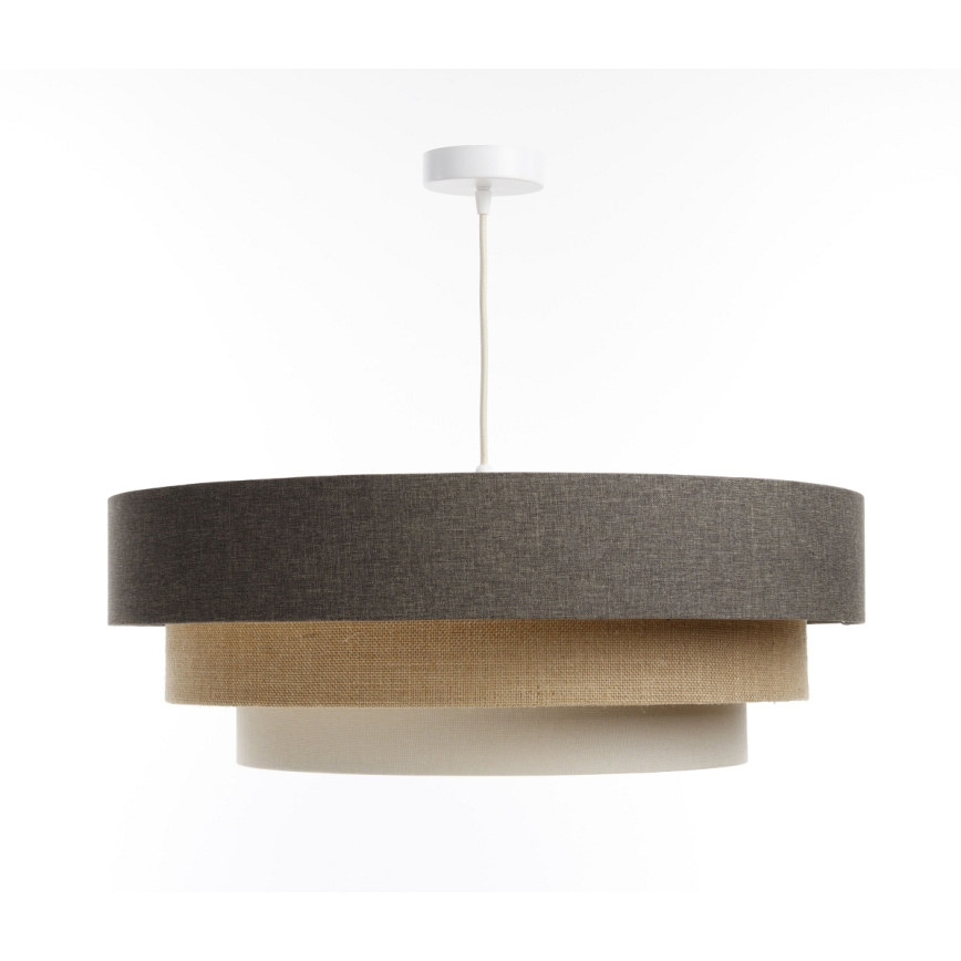 Luster na lanku BOHO TRINITI 1xE27/60W/230V šedá/béžová/krémová