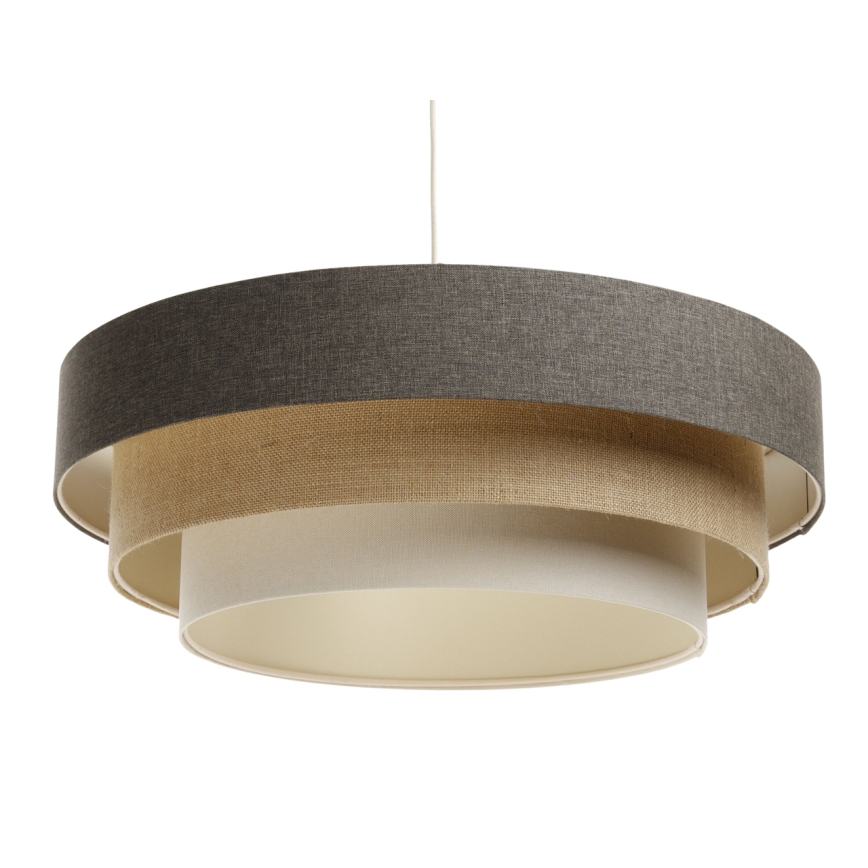 Luster na lanku BOHO TRINITI 1xE27/60W/230V šedá/béžová/krémová