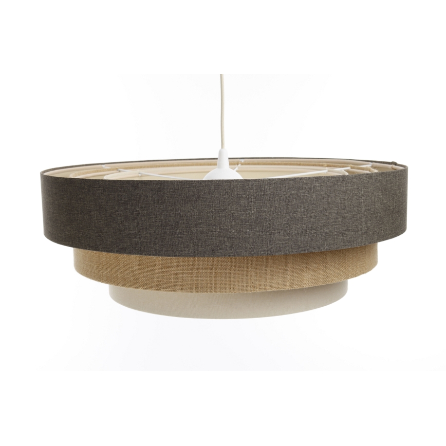 Luster na lanku BOHO TRINITI 1xE27/60W/230V šedá/béžová/krémová
