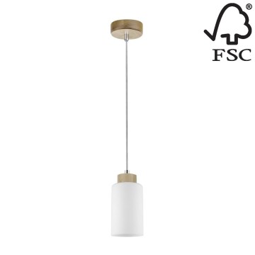 Luster na lanku BOSCO 1xE27/60W/230V breza – FSC certifikované