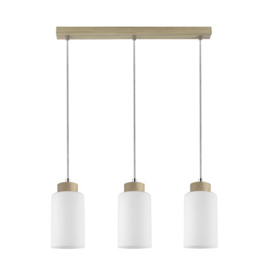 Luster na lanku BOSCO 3xE27/60W/230V dub – FSC certifikované