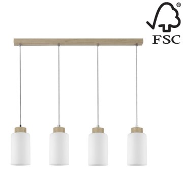 Luster na lanku BOSCO 4xE27/60W/230V breza – FSC certifikované