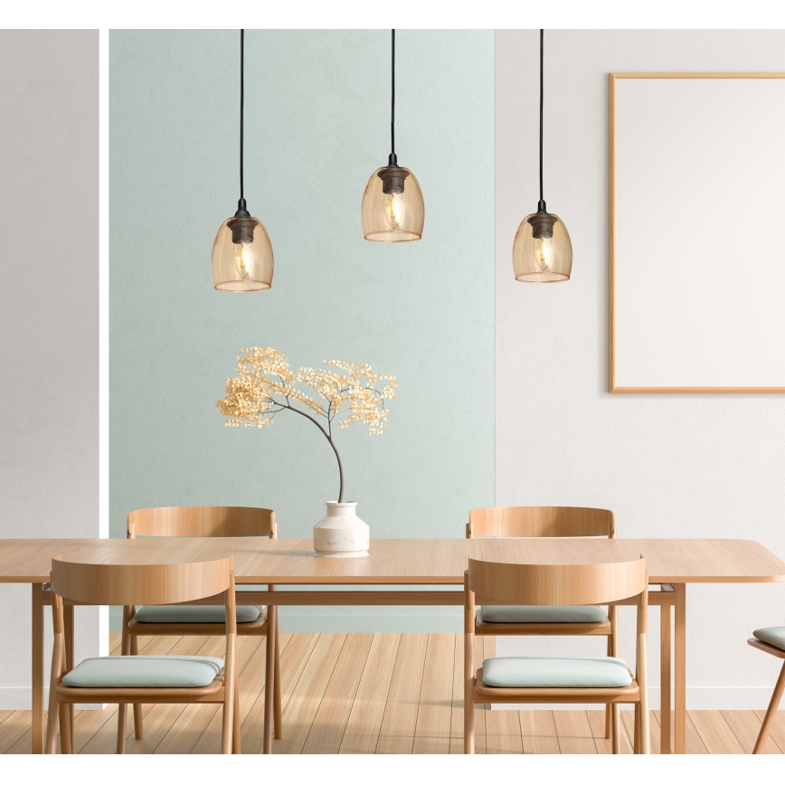 Luster na lanku BRILLANT 1xE27/15W/230V béžová