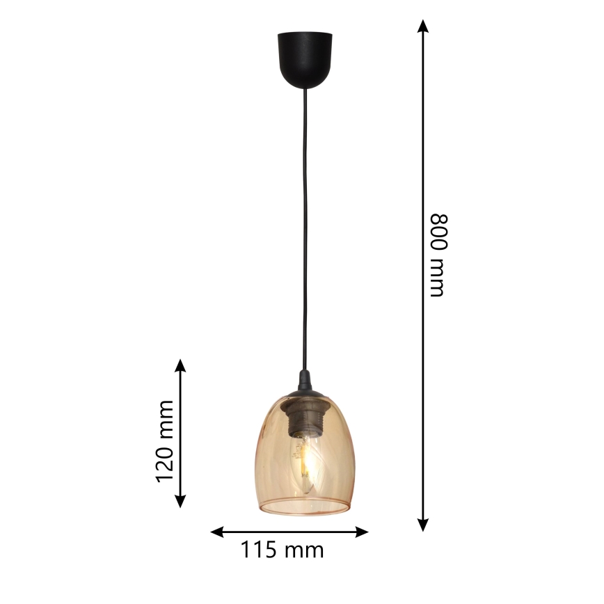 Luster na lanku BRILLANT 1xE27/15W/230V béžová