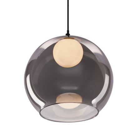 Luster na lanku BRIN 1xG9/15W/230V dymovo čierny