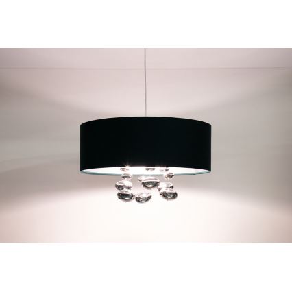 Luster na lanku BUBBLE 1×E27/60W/230V, priemer 40 cm, zelený