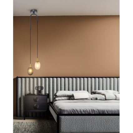 Luster na lanku CACTUS 2xG9/5W/230V šedá/biela