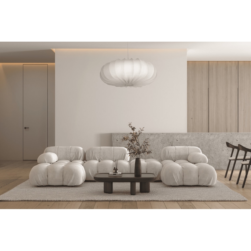 Luster na lanku CAFEE 1xE27/40W/230V pr. 66 cm biela