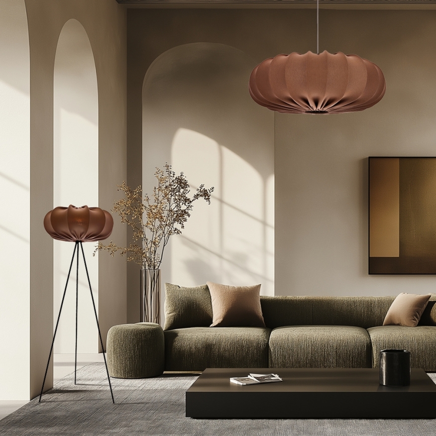 Luster na lanku CAFEE 1xE27/40W/230V priemer 66 cm hnedý