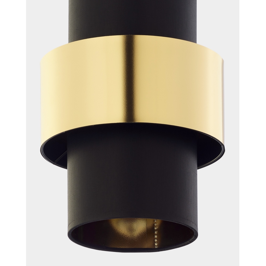 Luster na lanku CALISTO 1xE27/15W/230V zlatá/čierna