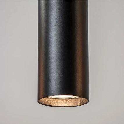 Luster na lanku CALYPSO 4xGU10/60W/230V + 4xE27/60W čierna/zlatá