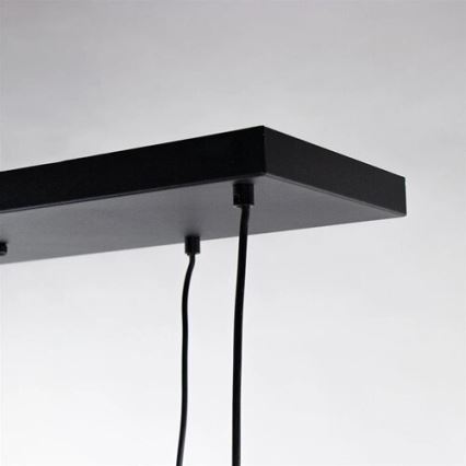 Luster na lanku CALYPSO 4xGU10/60W/230V + 4xE27/60W čierna/zlatá