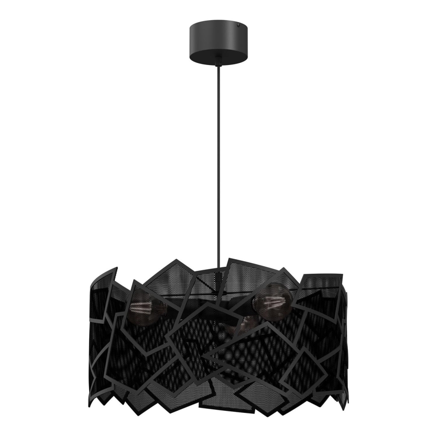 Luster na lanku CAMO 3xE27/15W/230V čierna