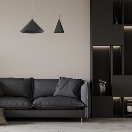 Luster na lanku CAPITAL 1xGX53/15W/230V pr. 17 cm čierny