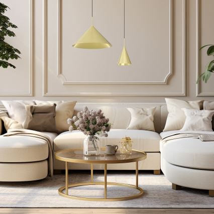 Luster na lanku CAPITAL 1xGX53/15W/230V pr. 17 cm zlatý